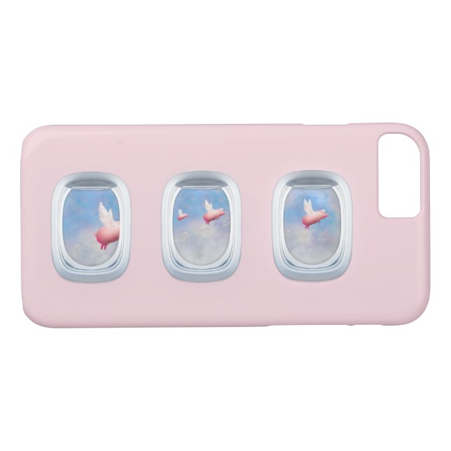Capa Para iPhone, Case-Mate Janelas de Voo de Porcos no Avião Passado (Verso (Horizontal))