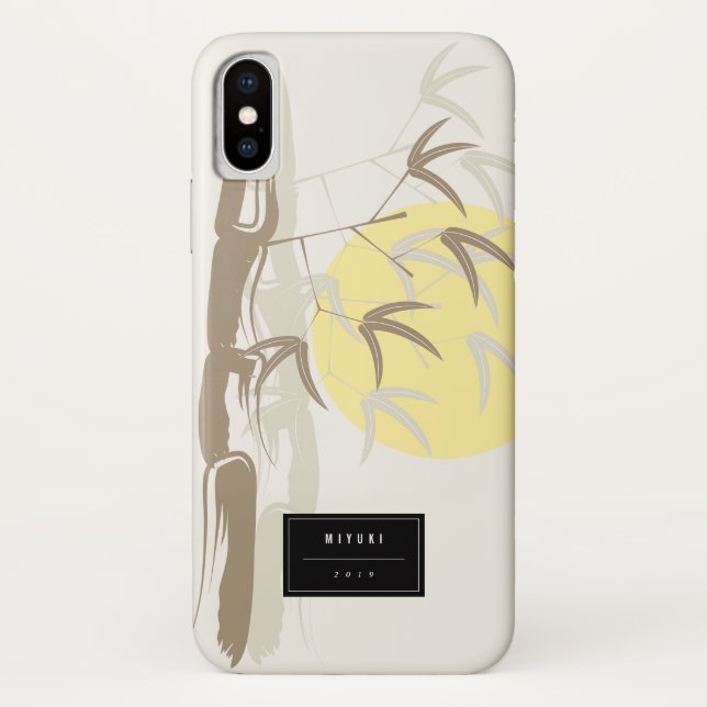 Capa Para iPhone, Case-Mate Jardim Artístico Oriental Sunrise do Bambu (Verso)
