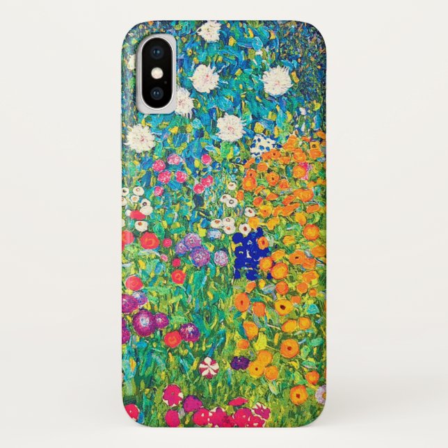 Capa Para iPhone, Case-Mate Jardim de Flores, Gustav Klimt (Verso)