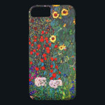 Capa iPhone 8/ 7 Jardim Flor Gustav Klimt<br><div class="desc">capas de iphone que apresenta o Jardim de Fazendas de pintura a óleo de Gustav Klimt com girassóis (1907). Um belo jardim de girassóis e belas flores azuis,  vermelhas,  roxas,  rosa e brancas. Um presente de excelente para fãs de Arte Nouveau e de Arte Austríaca.</div>