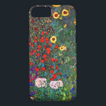 Capa iPhone 8/ 7  Jardim Flor Gustav Klimt<br><div class="desc">capas de iphone que apresenta o Jardim de Fazendas de pintura a óleo de Gustav Klimt com girassóis (1907). Um belo jardim de girassóis e belas flores azuis,  vermelhas,  roxas,  rosa e brancas. Um presente de excelente para fãs de Arte Nouveau e de Arte Austríaca.</div>