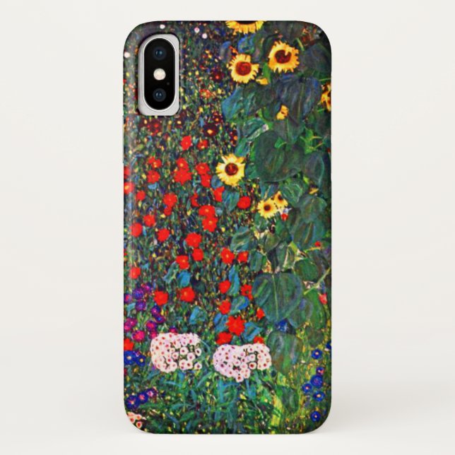 Capa Para iPhone, Case-Mate Jardim Flor Gustav Klimt (Verso)
