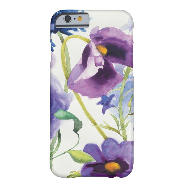 Capa Para iPhone, Case-Mate Jardim misturado azul e roxo (Verso)