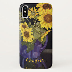 Capa Para iPhone Da Case-Mate Jardim Vintage Flores de Girassol de Verão em um V