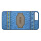 Capa Para iPhone, Case-Mate jeans azuis com etiqueta de couro (Verso (Horizontal))