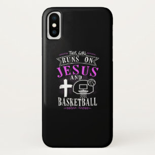 Capa Para iPhone Da Case-Mate Jesus ama Esta Garota Executa Com Jesus E Basquete