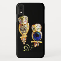 JEWEL OWLS, Dourado, Blue Sapphire, Topaz