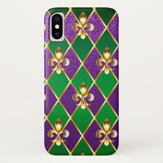 Capa Para iPhone, Case-Mate Jewelry Background Mardi Gras (Verso)