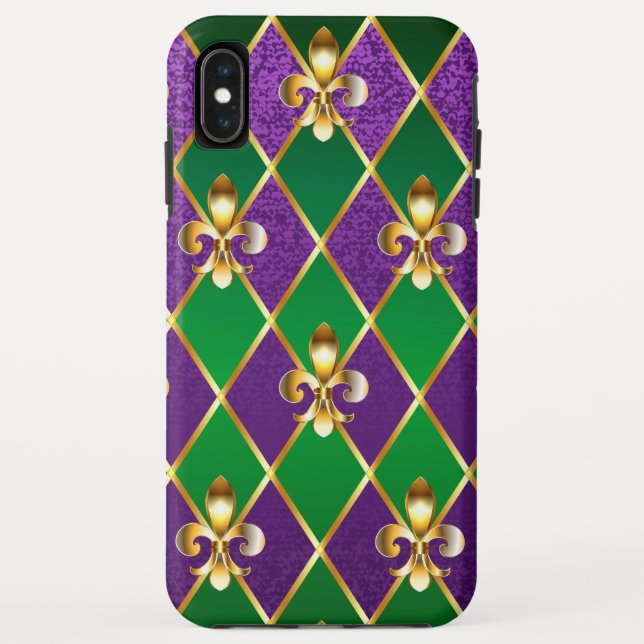 Capa Para iPhone, Case-Mate Jewelry Background Mardi Gras (Verso)