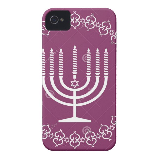 Capa Para iPhone, Case-Mate jewish-menorah-holiday-vector-background-27207795. (Traseira)