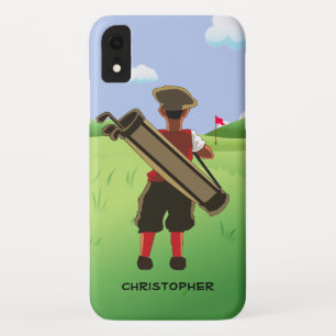 Capa Para iPhone Da Case-Mate Jogador de golfe personalizado no campo de golfe
