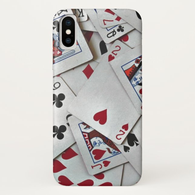 Capa Para iPhone, Case-Mate Jogando Cartões Jogos de Poker Rainha King (Verso)