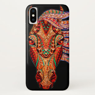 Capa Para iPhone Da Case-Mate Joia do cavalo com aspecto colorido preto