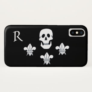 CAPA PARA iPhone X  JOLLY ROGER SKULL E TRÊS MENTIRAS FLAG MONOGRAM