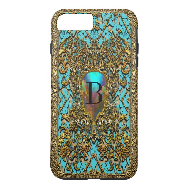 Capa Para iPhone, Case-Mate Kashafaye Elegante Monograma Vitoriano (Verso)
