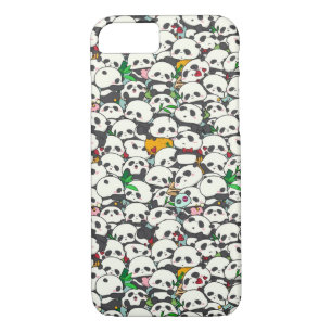 Capa iPhone 8/ 7 Kawaii Pandas