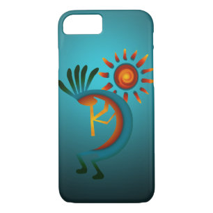 Capa iPhone 8/ 7 Kokopelli Sun Sudoeste Turquoise