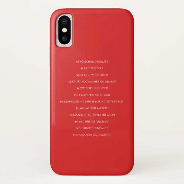 Capa Para iPhone, Case-Mate Kölsches Grundgesetz – Köln Cologne Kölsch Cöln (Verso)