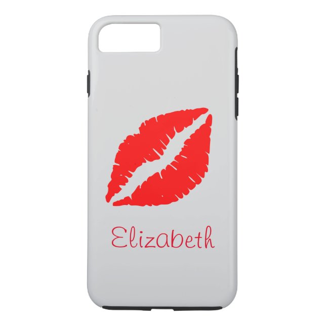 Capa Para iPhone, Case-Mate Lábios brancos personalizados simples (Verso)