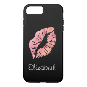 Capa Para iPhone Da Case-Mate Lábios Rosa Preto Personalizados Simples