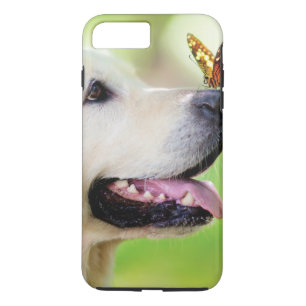 Capa iPhone 8 Plus/7 Plus Labrador And Butterfly Throw Pillow