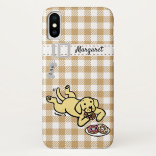 Capa Para iPhone Da Case-Mate Labrador e filhóses amarelos personalizados
