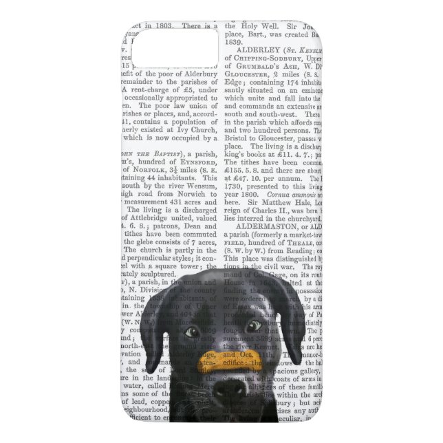 Capa Para iPhone, Case-Mate Labrador Preto com Osso no Nariz (Verso)