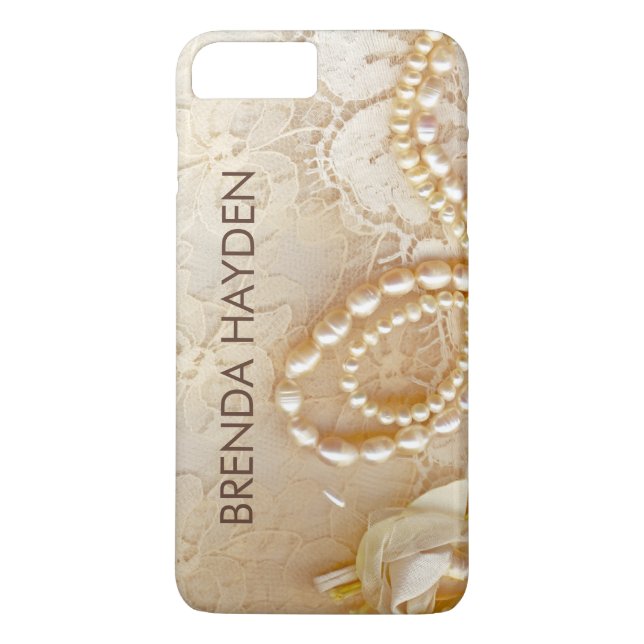 Capa Para iPhone, Case-Mate Lace Monograma (Verso)