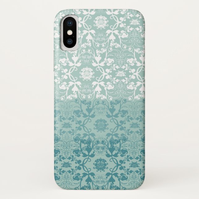 Capa Para iPhone, Case-Mate Laço chique elegante mergulhado do damasco do (Verso)