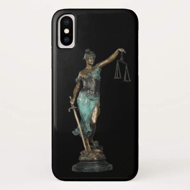 Capa Para iPhone, Case-Mate Lady Justice on Black Velvet (Verso)