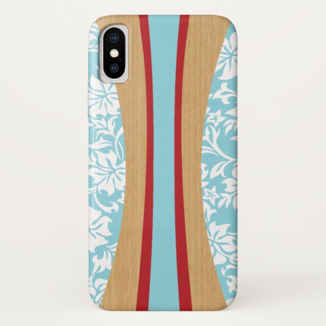 Capa Para iPhone, Case-Mate Laniakea Hawaiian Faux Wood Surfboard (Verso)