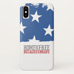 Capa Para iPhone Da Case-Mate Lar dos livres por causa da bandeira dos EUA dos b