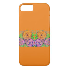 Capa iPhone 8/ 7 Laranja e Roxo
