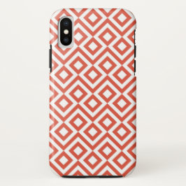 Capa Para iPhone Da Case-Mate Laranja-escuro e medidor geométrico branco