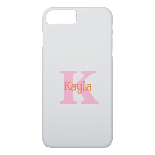 Capa Para iPhone, Case-Mate Laranja Rosa Cinza Claro Cinza Cor Personalizada L (Verso)