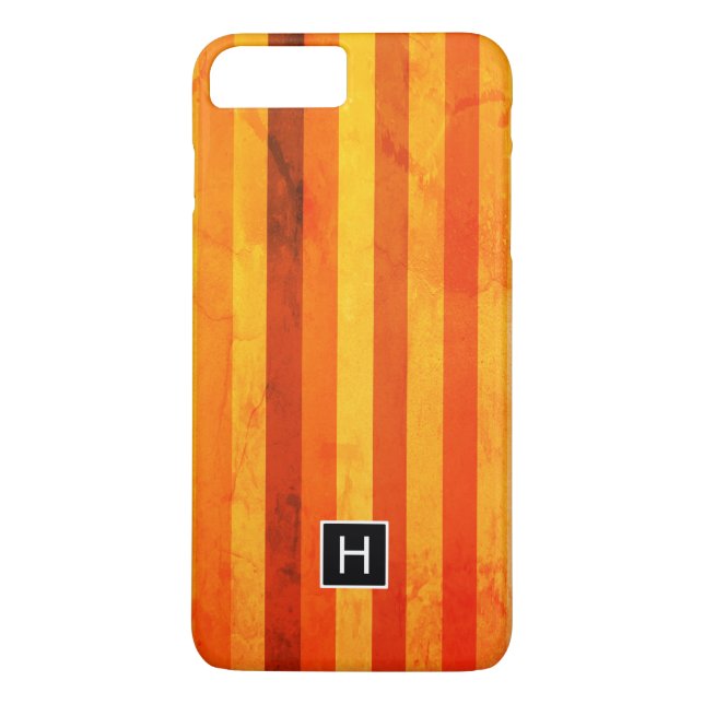 Capa Para iPhone, Case-Mate Laranja Vermelho Laranja Quente Monograma (Verso)