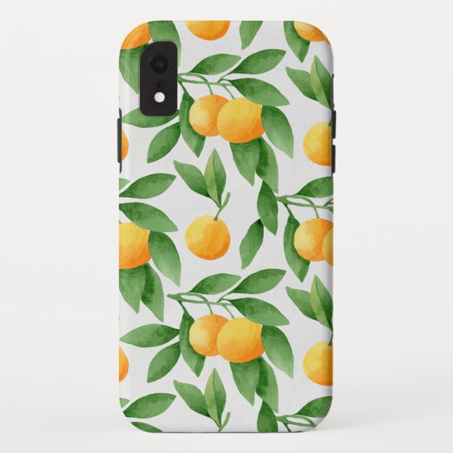 Capa Para iPhone, Case-Mate Laranjas aquarelas ou tangerinas (Verso)