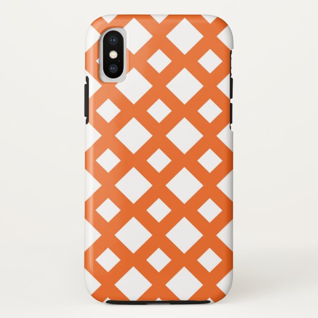 Capa Para iPhone, Case-Mate Latite laranja vibrante em branco (Verso)