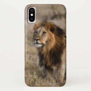 Capa Para iPhone X Leão Africano na Grama