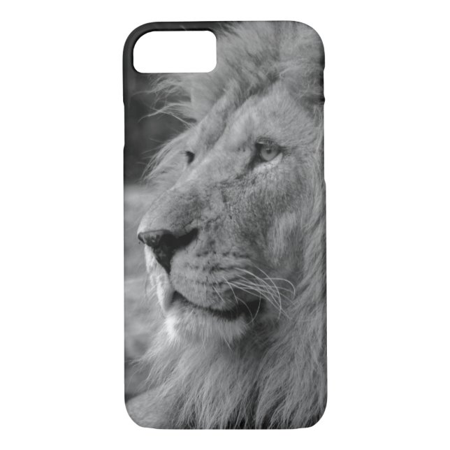 Capa Para iPhone, Case-Mate Leão Negro e Branco - Animal Selvagem (Verso)