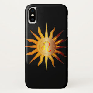 Capa Para iPhone Da Case-Mate Leão Sol Signo do Fogo Mês de Nascimento Vermelho