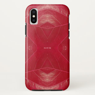Capa Para iPhone X Leatherette vermelho