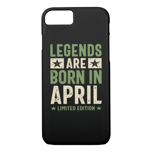 Capa Para iPhone, Case-Mate Legendas são Nasceres em abril - Aniversário de ab (Verso)