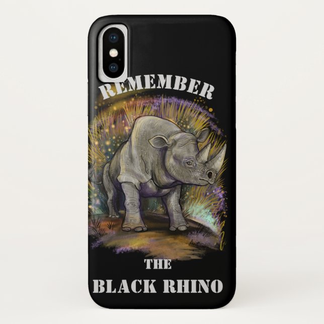 Capa Para iPhone, Case-Mate Lembre-se do Black Rhino (Verso)
