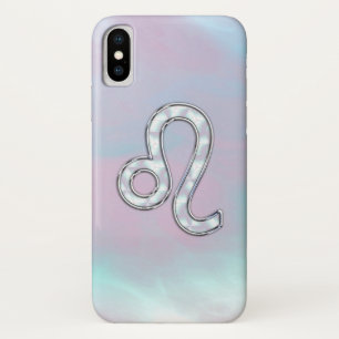 Capa Para iPhone X Leo Zodiac - Sinal de Pastels Nacre Style Impress
