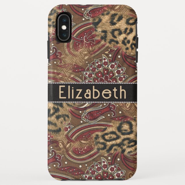 Capa Para iPhone, Case-Mate Leopard e Paisley Pattern Impressão para Personali (Verso)