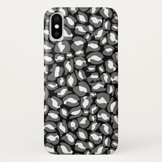 Capa Para iPhone, Case-Mate Leopard Print Patterna Selva monocromática (Verso)