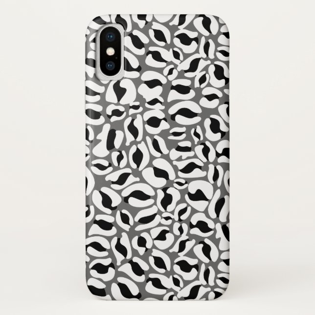 Capa Para iPhone, Case-Mate Leopard Print Patterna Selva monocromática (Verso)