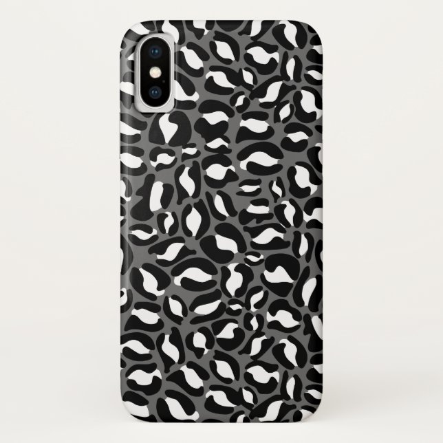 Capa Para iPhone, Case-Mate Leopard Print Patterna Selva monocromática (Verso)