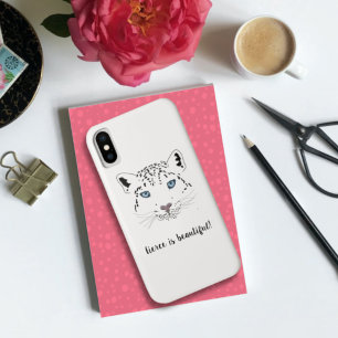 Capa Para iPhone Da Case-Mate Leopardo-da-neve Desenho "A Terra é Bonita"